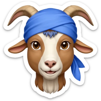 Goat with a du rag  sticker