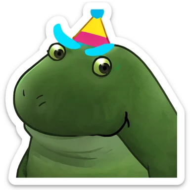 Fat cute hippo sticker