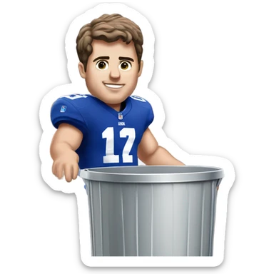 Make Daniel jones on the NY Giants but he’s a trash can sticker