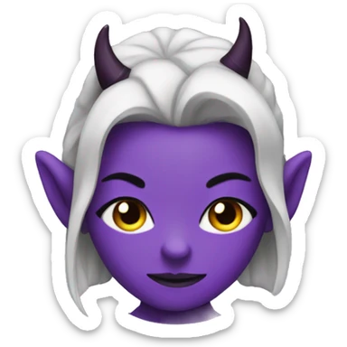 Purple devil girl sticker