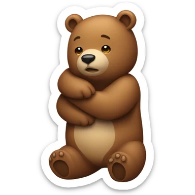 bear hugging bear emoji sticker