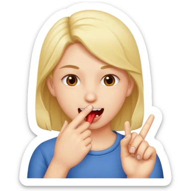 Persona mordiendo su dedo coquetamente  sticker