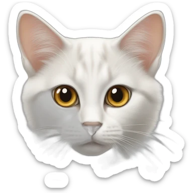 White somali cat with almond eyes and rouse nose  sticker