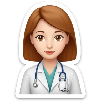 doctor woamn,brow eyes, cardiologist, classic sticker