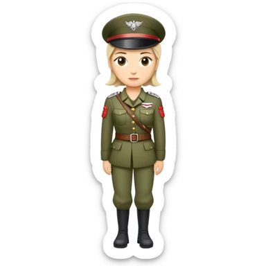 Denmark woman soldier full-leght sticker