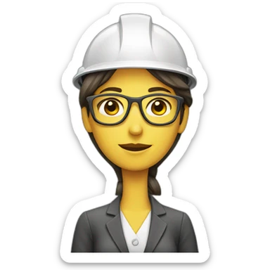 Architect woman sticker