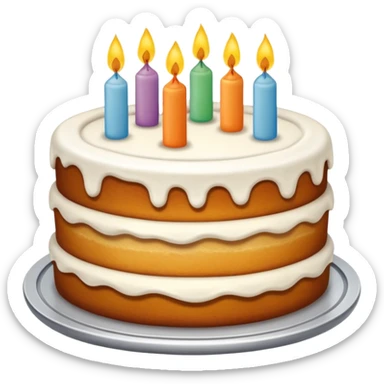 birthday cake oven sticker