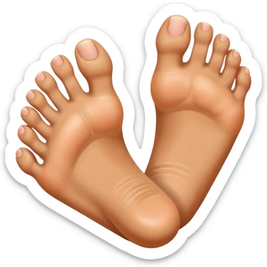 foot with 5 spreaded toes sticker