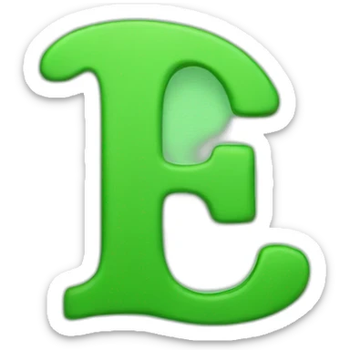 M LETTER green sticker