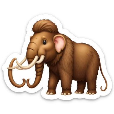 Wooly mammoth and mouse sticker