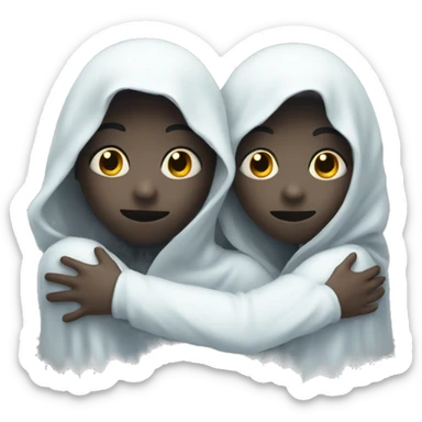 ghost siblings hugging  sticker