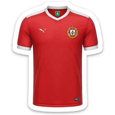 red Portugal football shirt sticker