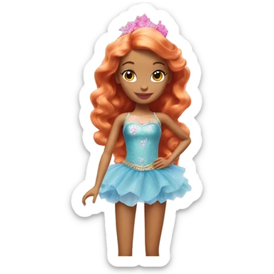 Attractive Barbie ginger fairy sticker