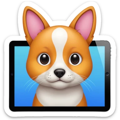 drawing a pet an ipad sticker