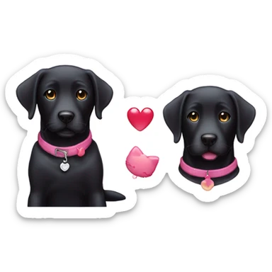 Black lab and hello kitty sticker