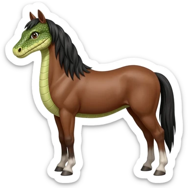 horse body with snake  head sticker