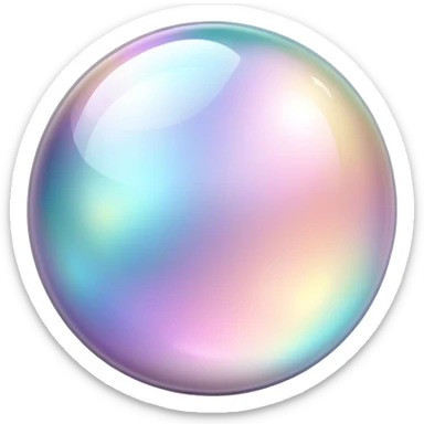 Sparkly glossy Pastel iridescent glass crystal glass orb sticker