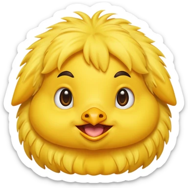 Pollito hembra feliz sticker