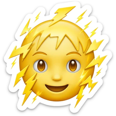 Lightning face emoji sticker