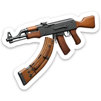 AK-47 Wooden handrail and wooden buttstock sticker