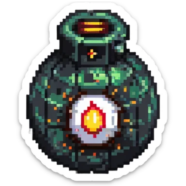 bomb power up item with unlit closed fuse sticker