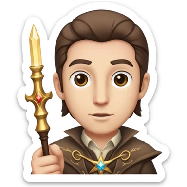 Chappell roan with a wand sticker