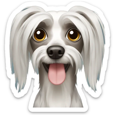 Chinese crested dog sticker