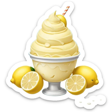 Italian seaside lemon ice cream, Blue white stripes, overflowing lemons, clear blue sky and ocean
Travel photography style, vivid, joyful summer mo sticker