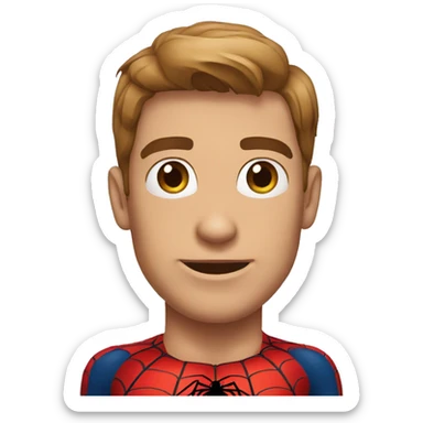 Spiderman man emoji of face sticker