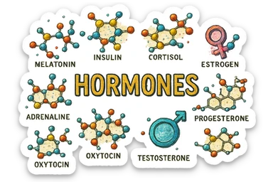 ORMONI ANATOMICI UMANI FLUTTUANO IN ARIA sticker