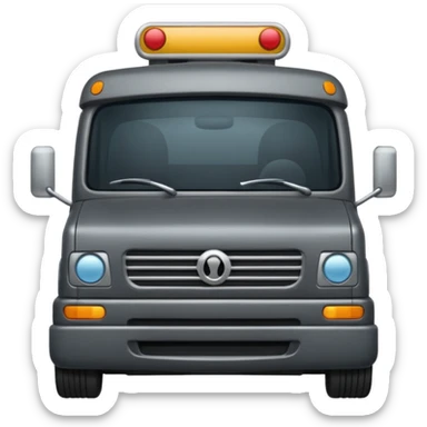 quiero un emoji de un camion en tonos grises sticker