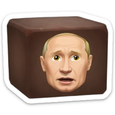 small vladimir putin meat cube coffin sticker