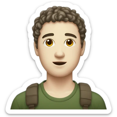 Tyler, the fat white boy with a side part hairstyle sticker