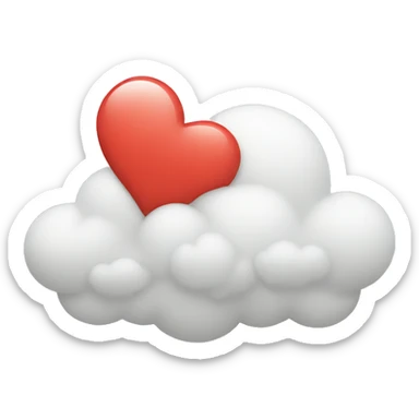 cloud with a heart sticker