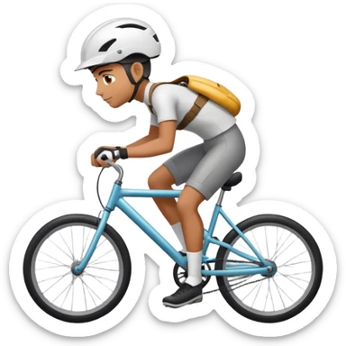 bicycle rider wery cool riding in city sticker