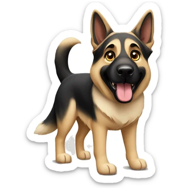 Walking German shepherd and Anatolian shepherd  sticker