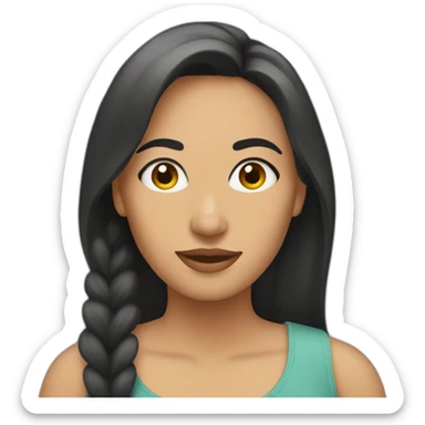 mujer pestañas sticker