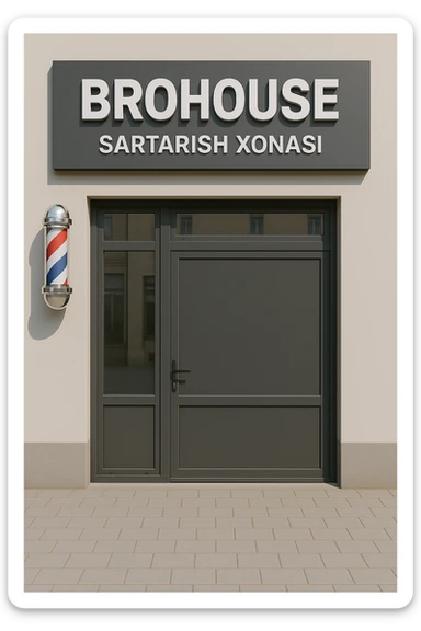 shu sartarosh xonani eshigi yopiq xolatda chizib bergin sticker