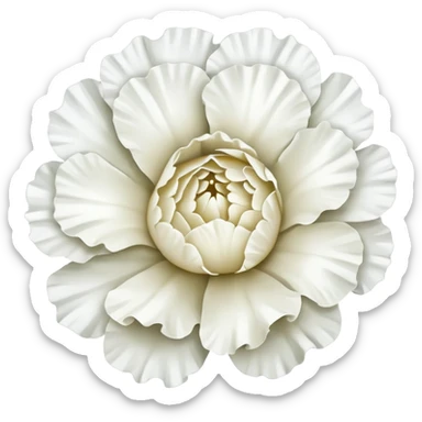 White Carnation flower sticker