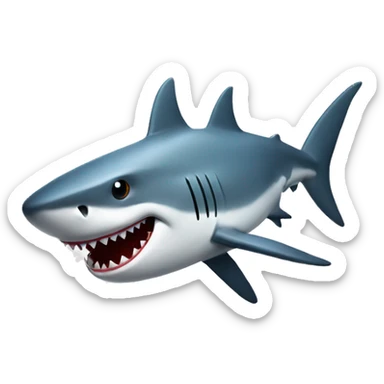Shark with a top hat sticker