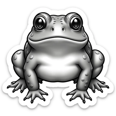 minimalust line drawing of bufo sticker