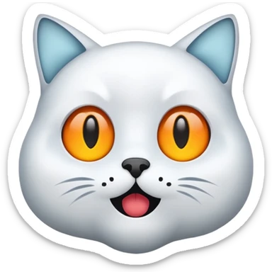 ghost looking like a cat sticker