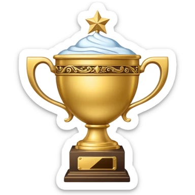 winter holiday theme trophy sticker