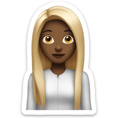 Girl with straight hair  sticker