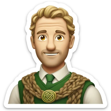 Celtic Briton man looking smug  sticker
