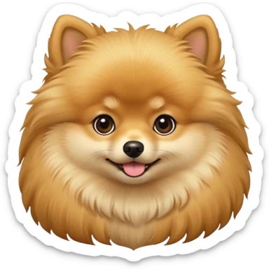 Create a golden pomeranian, all cute and fluffy sticker
