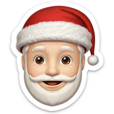 man with santa cap  sticker