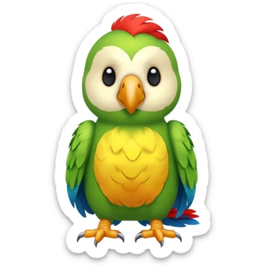 parrot stuffed animal sticker