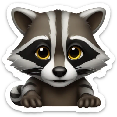 racoon doing domain expansion malevolent shrine sticker