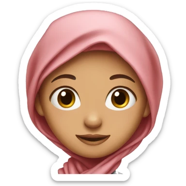 A girl with a head scarf  sticker